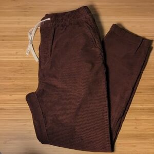 J.Crew Drawstring Corduroy Pants_Rust